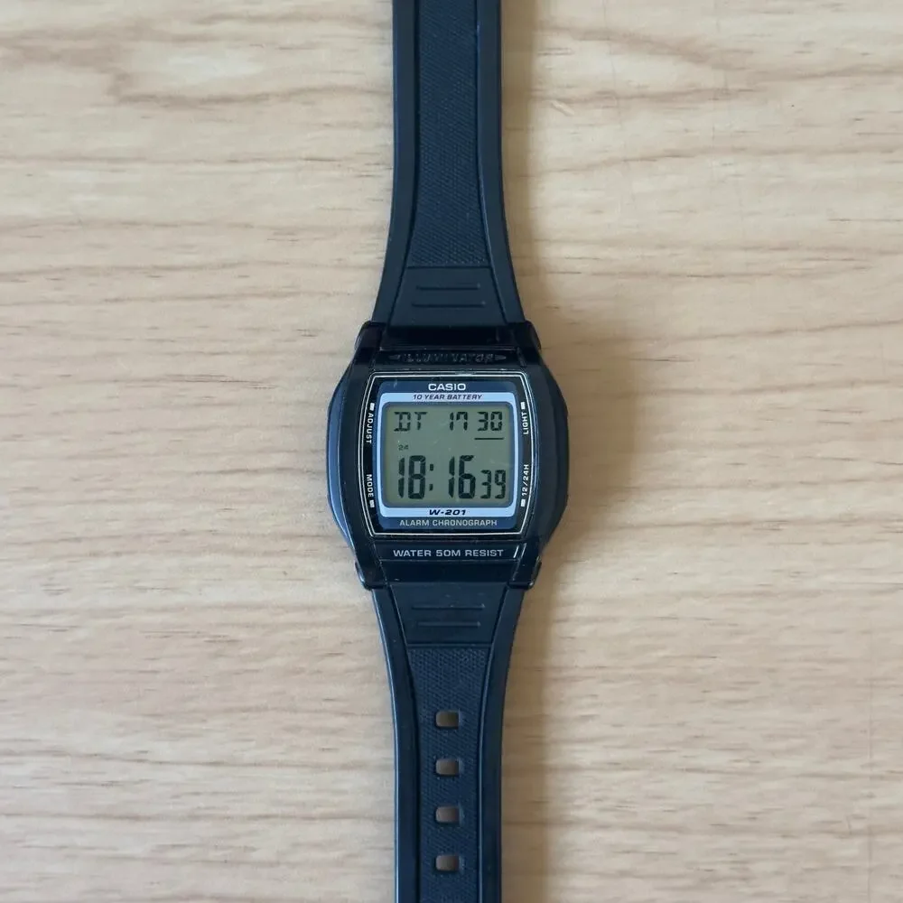 Casio W-201 Illuminator Digital Alarm Watch